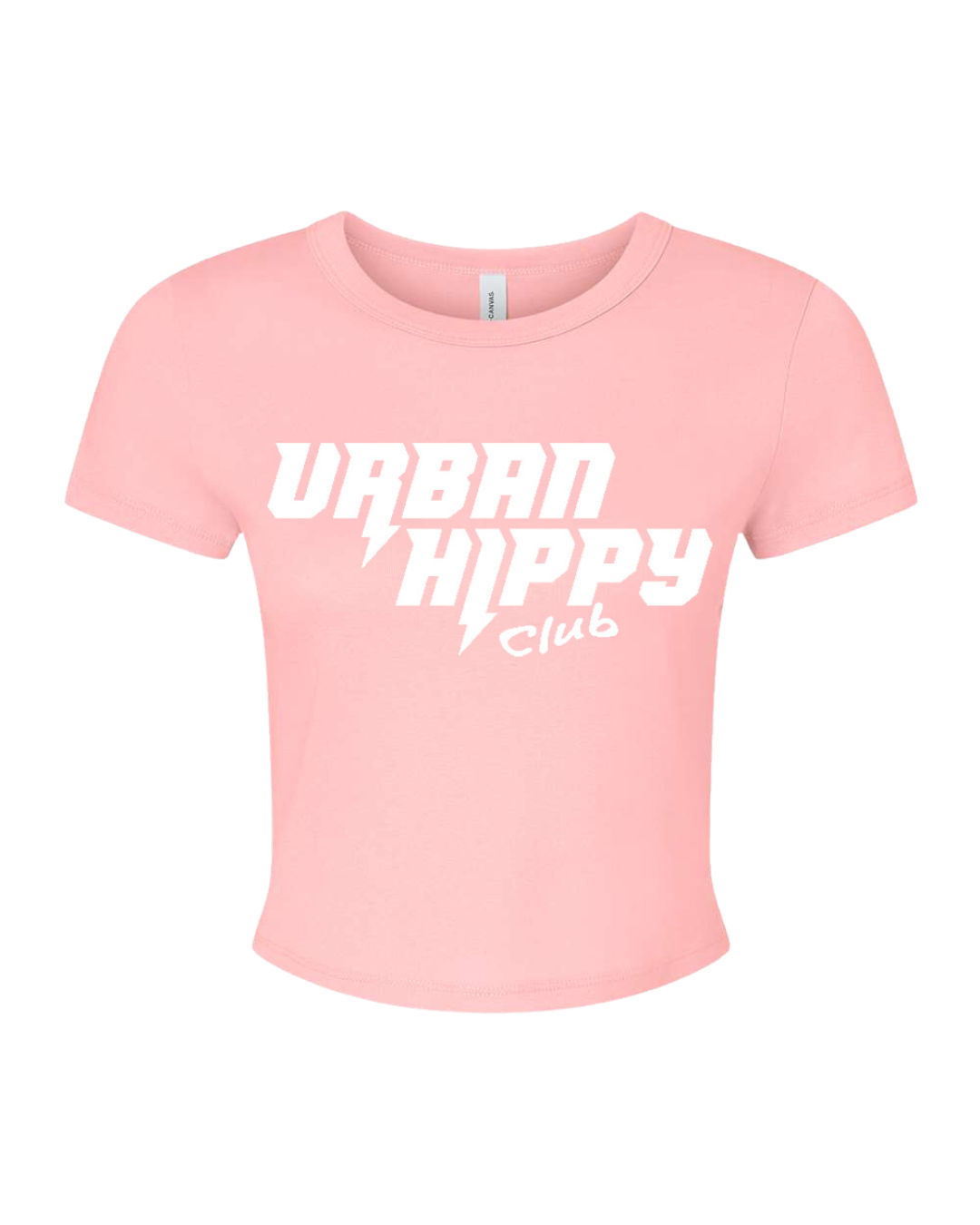 UHC Member Crop Top - Pink/White